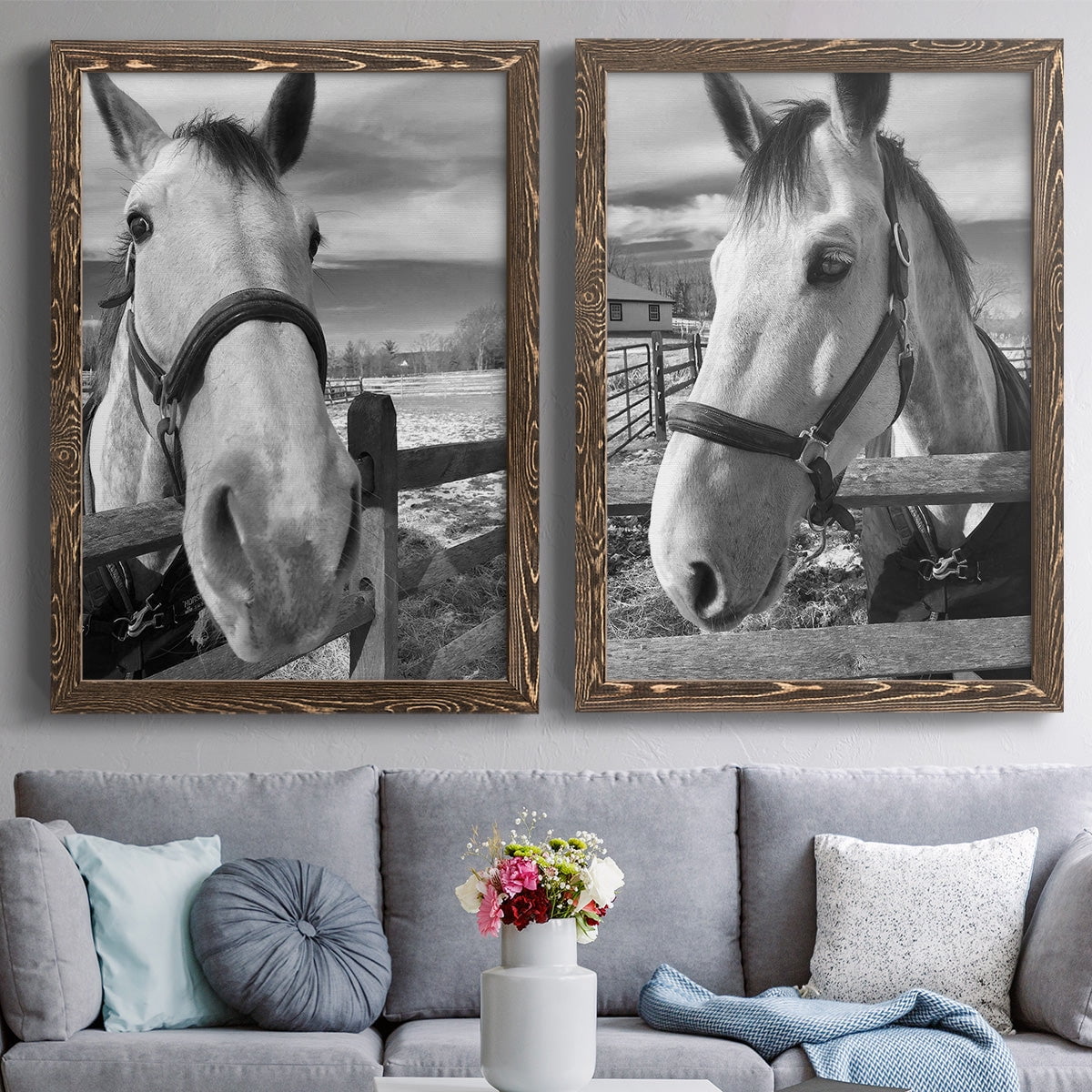 Caen - Premium Framed Canvas 2 Piece Set - Ready to Hang