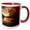 Red/White, variant on 3drose, Colorful Autumnal Forest Landscape Photography with Sundown Reflection, 15oz Two-tone Red Mug