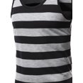 thumbnail image 3 of FashionOutfit Men's Basic Round Neck Stripe Tank Tops, 3 of 3