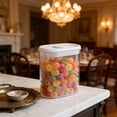 thumbnail image 4 of Transparent Airtight Food Storage Jars, Sliding Lid Sealing Containers for Grains, Snacks, Dried Goods, Stackable Kitchen Storage Box for Space-Saving Organization, 4 of 6