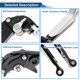 thumbnail image 4 of Palancas de freno y embrague cortas y largas para Kawasaki VERSYS 650 15-23, palanca de freno ajustable de motocicleta, aleación de aluminio, cabeza negra, mango tono plateado, 4 of 6