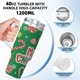 thumbnail image 4 of Regalos personalizados de Feliz Navidad para vasos de 40 oz con asa y pajita - Taza de café de viaje de acero inoxidable con tapa - Regalos ideales para mujeres, niñas y niños en cumpleaños y Navidad, 4 of 8