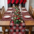 thumbnail image 5 of Christmas Placemats Set of 4, Snowflake Place Mats Snow Red Black Buffalo Plaid Placemat Table Decoration for Kitchen Table Dinner Xmas Holiday Party Home Decor Indoor Outdoor 13x19 Inch, 5 of 9