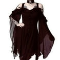 thumbnail image 1 of Halloween Robe à Boutons Irrégulière Manches à Bretelles Épaules Dénudées 5 Couleurs 8 Tailles, 1 of 2