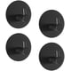 thumbnail image 1 of Ganchos adhesivos 3M de 4 piezas, capacidad máxima de 7 kg, ganchos autoadhesivos de acero inoxidable para baño, toallero con cinta adhesiva, color negro, 1 of 4