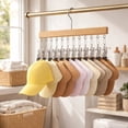 thumbnail image 6 of Dmlowu Dmlowu Wood Hangers for Closet, Space Saving Pant Hangers with 10 Clips, Windproof Clothes Hangers for Skirts Socks Scarves Shorts Accessories, 6 of 7