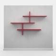 thumbnail image 4 of Ada Home Decor Furniture 48.5" 3 Tier Burgundy Webster Modern Wall Shelf, 4 of 7