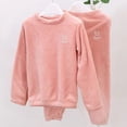 thumbnail image 2 of WAVSUF Girls Fleece Sets Long Sleeve Top and Jogger Fit Pants Winter Home Warm Outfits 2 Piece Pink 8, 2 of 4