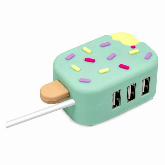 Cute USB Hub Mini Portable Multi-Function Three-Port Hub Converter Splitter Hub for Of y20693