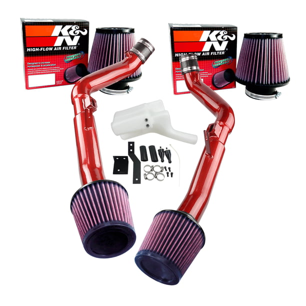 For 0708 Infiniti G35 4dr 3.5L V6 CPT Cold Air Intake (Red) + K&N Air