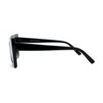 thumbnail image 4 of Womens Mod Squared Cat Eye Plastic Gothic Sunglasses All Black, 4 of 4