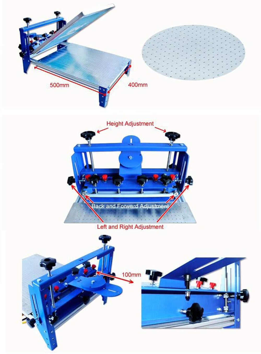 Details about   1 Color Vacuum Pallet Screen Printing Press Printer Micro-adjust Press 16"x20 " 