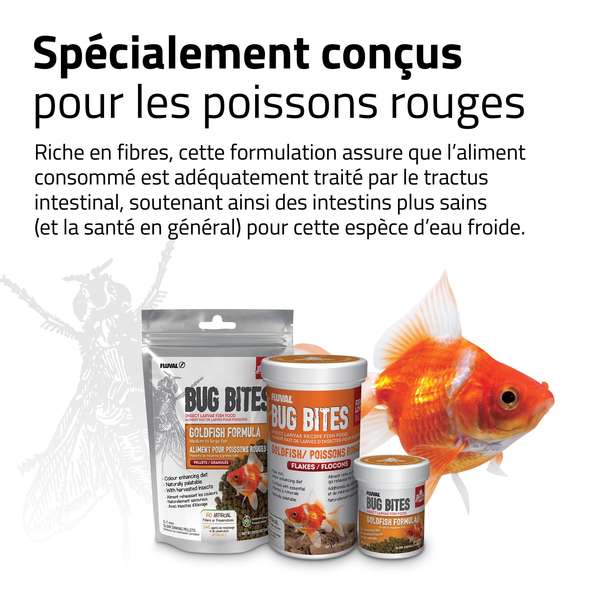 Fluval Bug Bites Goldfish Granules, 45 G