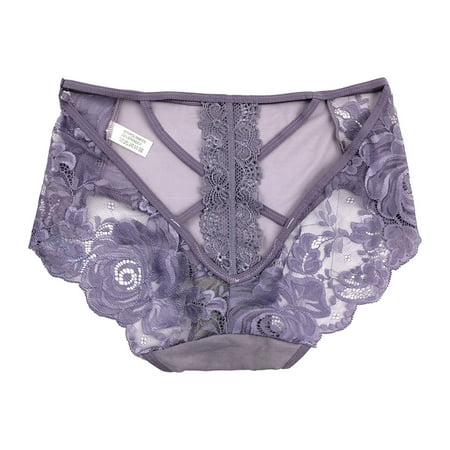 

ZRBYWB Women s Underwear Women Simple Solid Color Lace Comfortable Simple Panties For Women