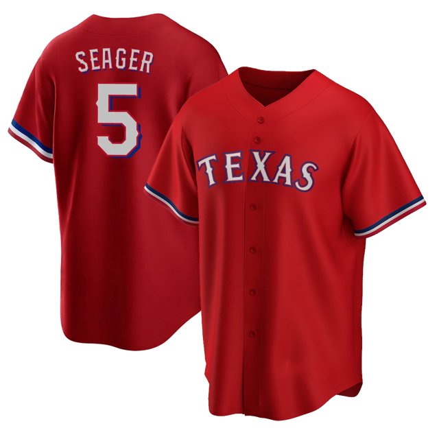 Men's Texas Rangers Corey Seager Jersey 5# Adult Baseball Jersey Player Name Sport Shirt