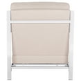 thumbnail image 7 of SAFAVIEH Walden Modern Tufted Linen Chrome Accent Chair, Beige, 7 of 7