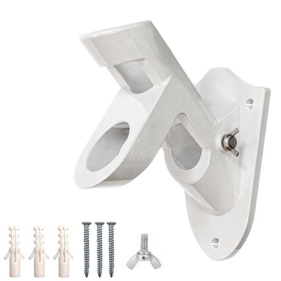 Flag Pole Holder for Outside House, Two Position Wall Flag Pole, 1" Inner Diameter Aluminum Alloy Heavy Duty Flag Pole Mounting Bracket, Stainless Hardware Rust Proof Weatherproof