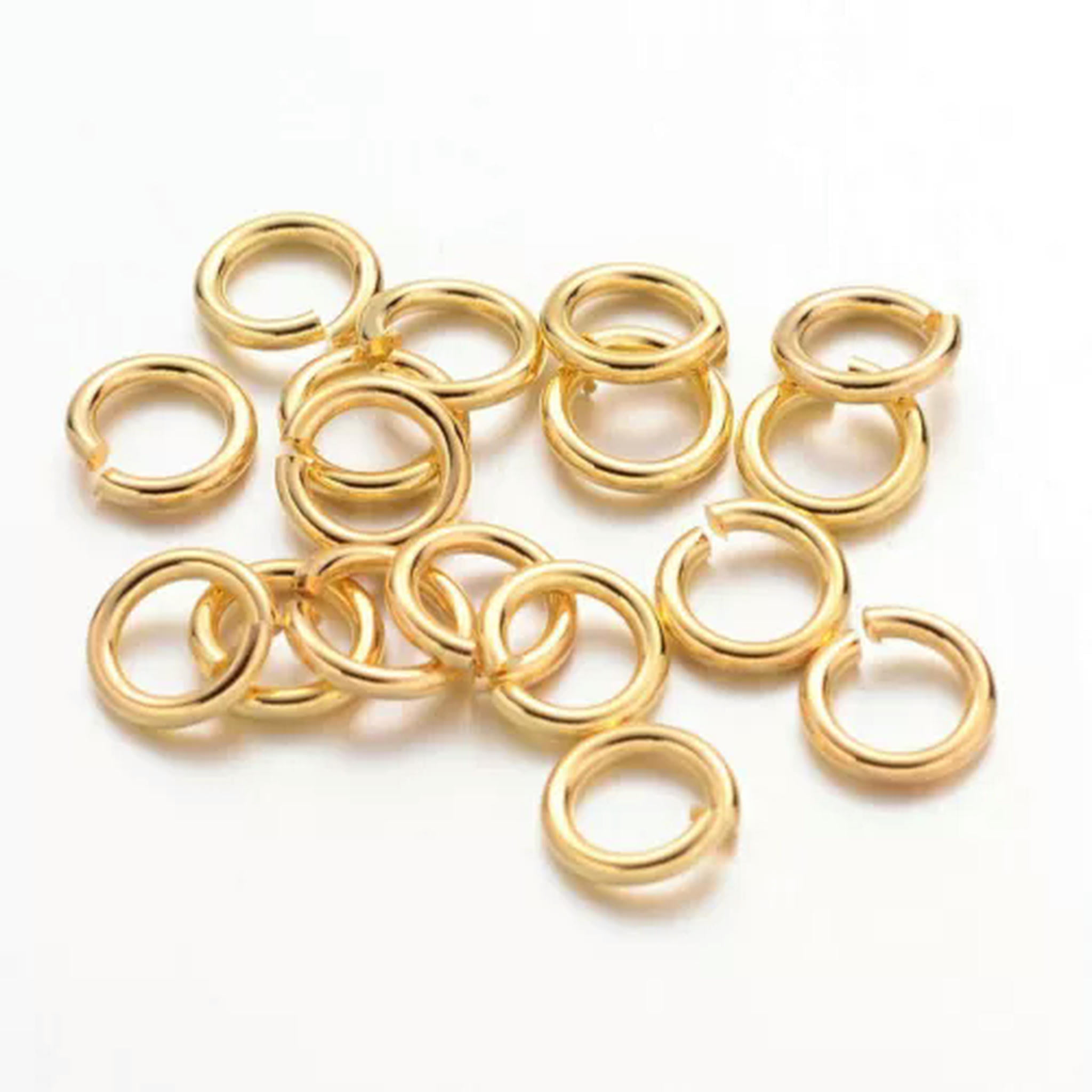 U8MO 500g Strong Brass Open Jump Rings Unsoldered Loop Findings 6 Colors Pick 4~10mm-Gold-5x1mm