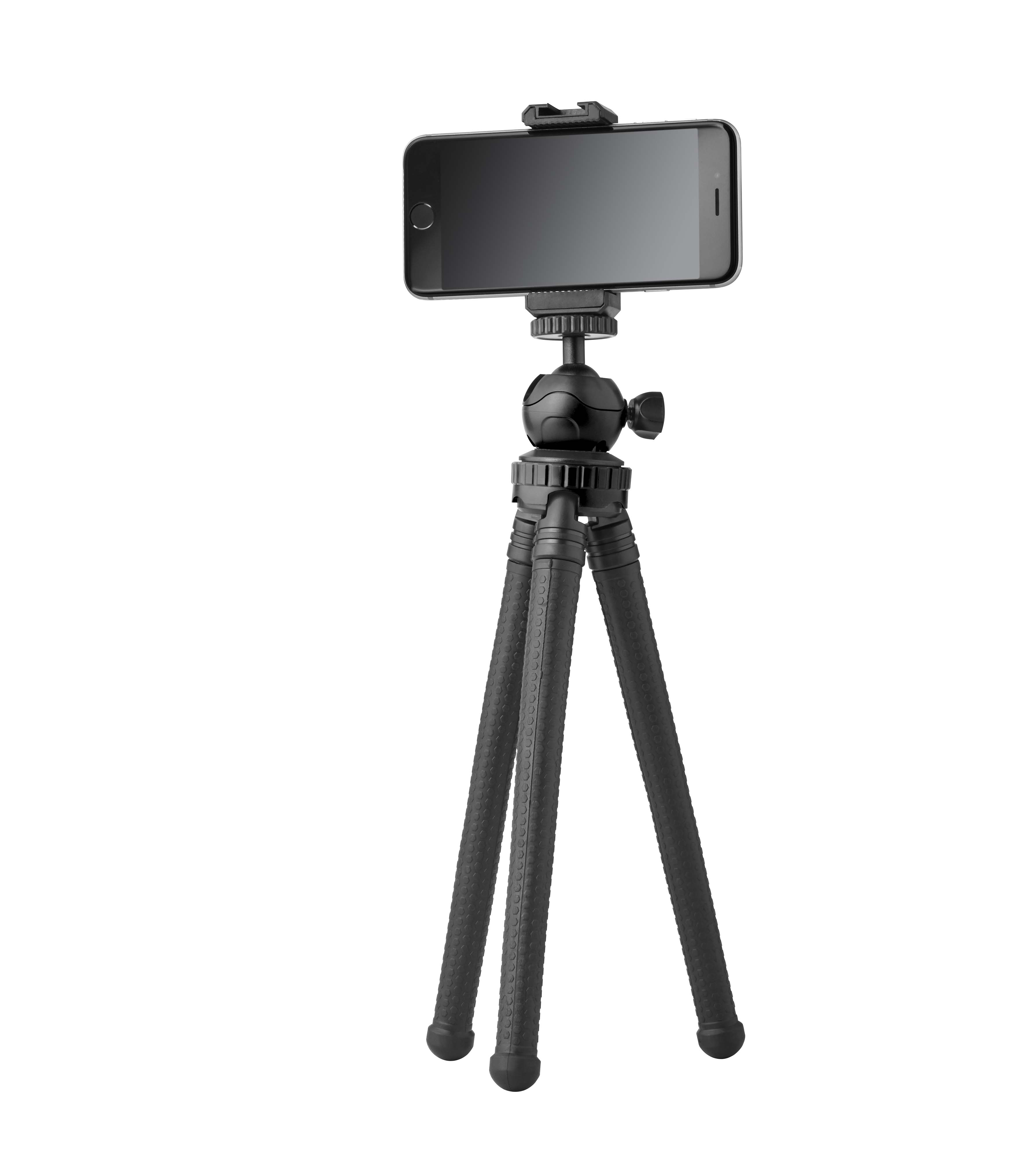 onn Focus 12" Flexible Mini Tripod with Smartphone Cradle photo 1