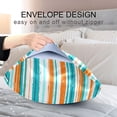 thumbnail image 7 of GZHJMY Watercolor Stripe Satin Pillowcase for Hair and Skin, Soft and Cozy Cooling Smooth Pillow Cover with Envelop Closure, King Size 20x40in Home Decor, 7 of 7