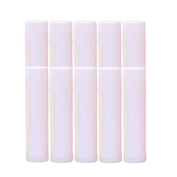 10 Portable Vacío Cosmético DIY Lápiz labial Bálsamo Tubos Blanco Zulema Botellas vacías de bálsamo labial Botellas