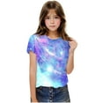 thumbnail image 4 of Ugoldhm Tween Girl Casual Wear T-Shirts Short Sleeve Crew Neck Graphic Tees Summer Tops 3-14Years, 4 of 8