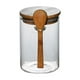 thumbnail image 2 of Fiudx Tarro de Vidrio para Condimentos, Contenedor de Almacenamiento de Borosilicato Alto, Diseño Sellado con Cuchara de Madera, Soporte Multifuncional para Especias, Uso En Cocina y Comedor, Durader, 2 of 6