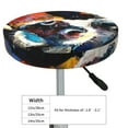 thumbnail image 4 of Xecao's Cow Print Stool Covers offer stylish, washable protection for PU round bar stools, perfect for home or commercial use., 4 of 7