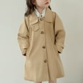 thumbnail image 1 of MKOSPLRT Manteau Trench pour Enfants Garçons et Filles 2-10 Ans à Simple Boutonnage Long Manteau avec Col à Revers Uni Classique Coupe-Vent d'Automne Manteaux, 1 of 9