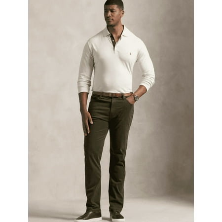 Polo Ralph Lauren Men's Big & Tall Varick Slim Straight Stretch Sateen Pants, 44Bx32