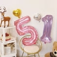 thumbnail image 5 of Globo de cristal morado con números del 0 al 9 de 32 pulgadas, suministros para fiestas de aniversario de bodas para adultos, fiesta de cumpleaños para niños, decoración para baby shower, 5 of 5