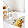 thumbnail image 4 of Sunflowers Kitchen Dish Towels for Drying Dishes Set of 4, Farmhouse Bees Vintage Sunshine Summer Waffle Weave Microfiber Hand Tea Bathroom Towels Quick Dry & Absorbent Towel 12x12, 4 of 7