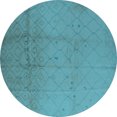 thumbnail image 1 of Ahgly Company Indoor Round Solid Light Blue Modern Area Rugs, 8' Round, 1 of 4