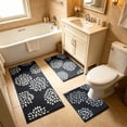 thumbnail image 4 of PoyoKee 3pcs Soft Bathroom Rugs, Memory Foam Bath Mat, Non-Slip Absorbent Bathroom Rug for Laundry, Bath Mats Home Decor, 15"x31", Black, 4 of 6