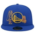 thumbnail image 2 of Men's New Era Royal Golden State Warriors State Stitch 59FIFTY Fitted Hat, 2 of 6