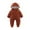 Coffee, variant on Diufon Infant Baby Boy Girl Fleece Romper Fall Winter Hoodie Thickened Warm Bodysuit Button Footie Jumpsuit
