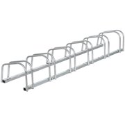 ZENY Adjustable Bike Floor Parking Rack, 1-6 Bicycle Storage Stand for Home Garage Indoor Outdoor,Sliver