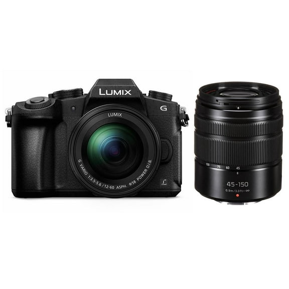 Panasonic LUMIX DMC-G85 Mirrorless Camera w/12-60mm f/3.5-5.6 LUMIX G OIS Lens With 45-150mm f/4.0-5.6 Aspherical Lens for MFT, Matte Black