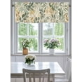 thumbnail image 4 of Curtain Valance for Windows,Sage Green Leaf Spring Plant Kitchen Valances Rod Pocket Short Curtains,Country Leaves Seamless Window Treatment Panel for Bedroom Bathroom 54"x18", 4 of 7