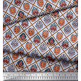 thumbnail image 2 of Soimoi Poly Georgette Fabric Geometric & Art African Decor Fabric Printed Yard 52 Inch Wide, 2 of 3