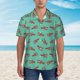 thumbnail image 2 of Balery Cartoon Lobsters 4 Camisas hawaianas de manga corta para hombre, camisas playeras de corte holgado, camisas de vacaciones con botones,Small, 2 of 7