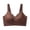 Brown, variant on Bralette for Women Women's Wide Strap Seamless Comfortable Bra, Lace V‑neck Wireless Full Support Daily Bralette Brown XL