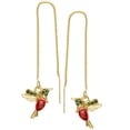 thumbnail image 2 of Pendientes de Moda Hugo Cristal Rojo, 2 of 8