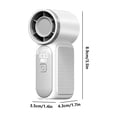 thumbnail image 3 of Ventilador mini portátil de mano con pantalla digital, recargable por USB, alta potencia de viento, bajo ruido, diseño ergonómico, para viajes al aire libre, campamentos y uso en interiores., 3 of 9