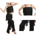 thumbnail image 4 of YM YOUMU Girls 2 Piece Set Latin Ballroom Dance Costume Set Tassel Camisole Fringe Pants Modern Salsa Dancewear, 4 of 4