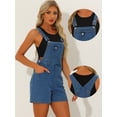 thumbnail image 2 of DARING DIVA Women's Casual Adjustable Straps Bib Denim Romper XL Blue, 2 of 6