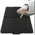 Cat Litter Trapping Mat,Black Double Layer Kitty Litter Trapper Pad