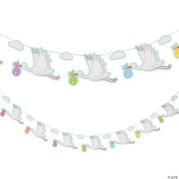 Bundle of Joy Stork Garland, Baby, Party Decor, 1 Piece
