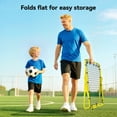 thumbnail image 4 of HOMCOM Rebounder Net Football Training Aid Kickback Target Play Yellow, 4 of 10