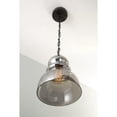 thumbnail image 3 of lámpara colgante vintage de vidrio gris opaco 1 luz, 3 of 7